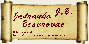 Jadranko Beserovac vizit kartica